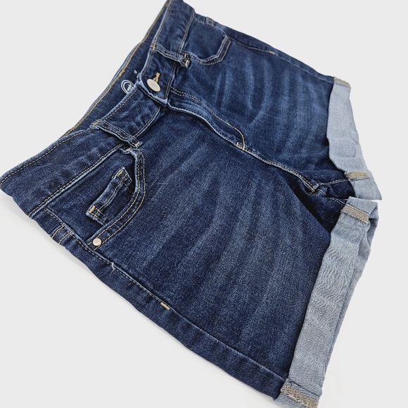 Wonder Nation Girl's Blue Denim Cuffed Jean Shorts size 18 - Picture 3 of 10
